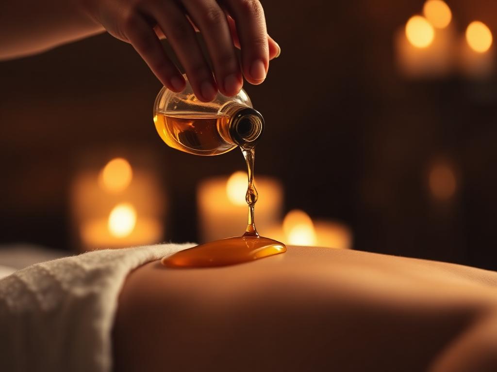 Warm aromatherapy oil massage treatment at Magic Touch Spa